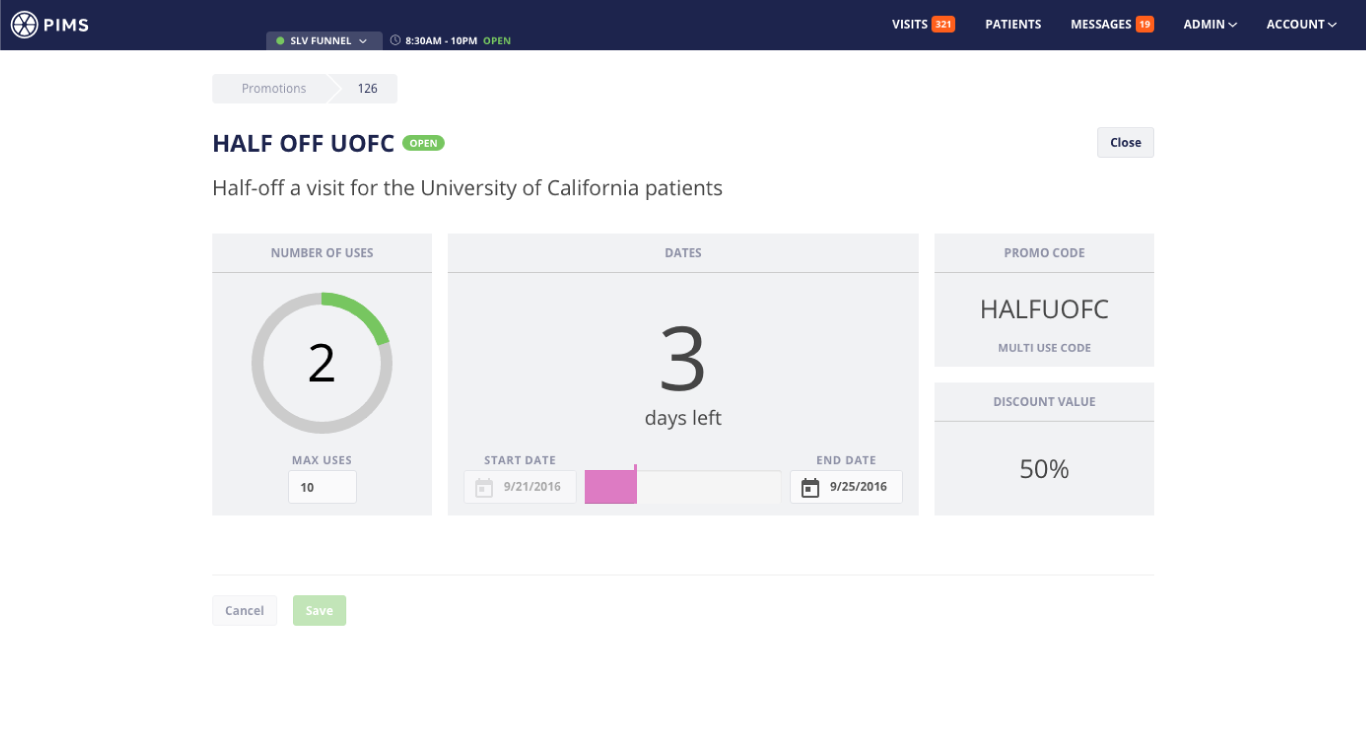 PIMS patient records