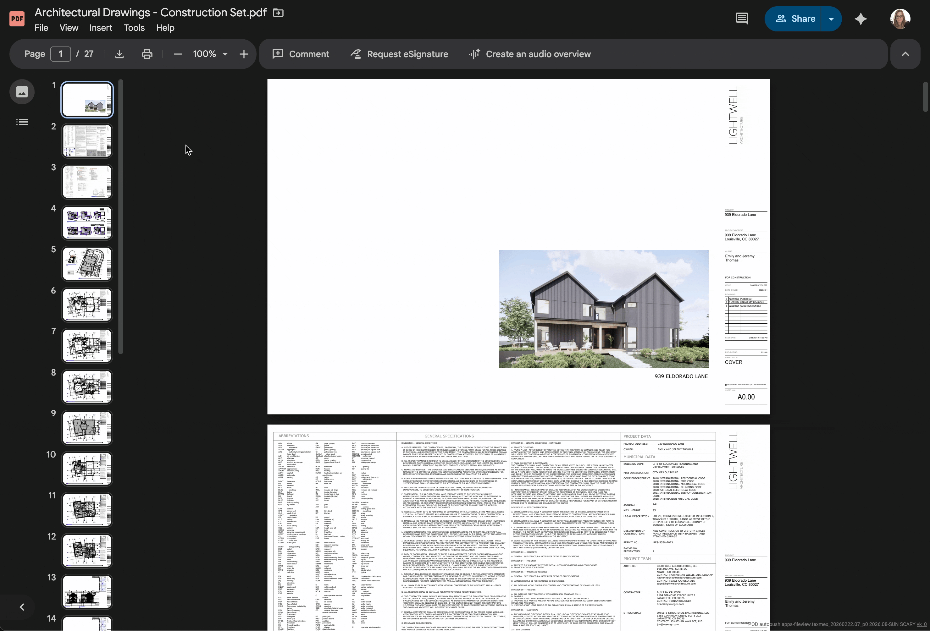 PDF thumbnail interaction